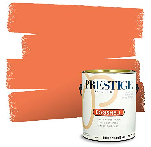 PRESTIGE Paints Interior Paint and Primer In One, 1-Gallon, Eggshell, Comparable Match of Benjamin Moore* Fiesta Orange*