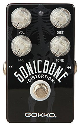 GOKKO AUDIO GK-21 gitarreffekt pedal SonicBone crunch distorsion med aluminiumlegering hölje äkta förbikoppling