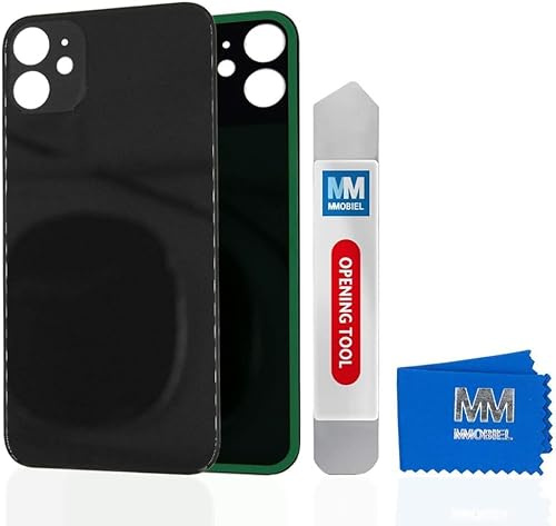 MMOBIEL Akkudeckel für iPhone 12-6,1 Zoll (30,5-15,5 cm), inkl. Werkzeug zum Öffnen und Kleben, Schwarz