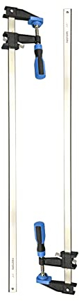 FASTORS Bar Clamps for Woodworking 24 Inch,2-Pack Wood Clamps Adjustable and Release Quickly,Throat Depth 2.5 Inch, Serrated Steel Rail,Bar Clamps Force 600 Lbs