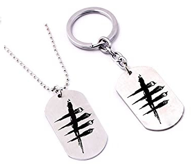 MayDee Dead Daylight Collier en argent Pendentif Médaille de Chien Cadeau Hommes Femmes Jeu Collier Ras du Cou Accessoires, 5x3cm, Métal