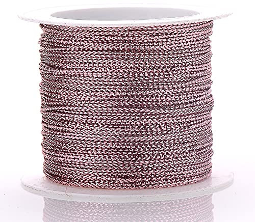 20 M/Rolle, 1,0 Mm, 12 Farben, Perlenschnur, Makramee-Nylonschnur, Geflochtenes Seil Zum Herstellen Von Garn