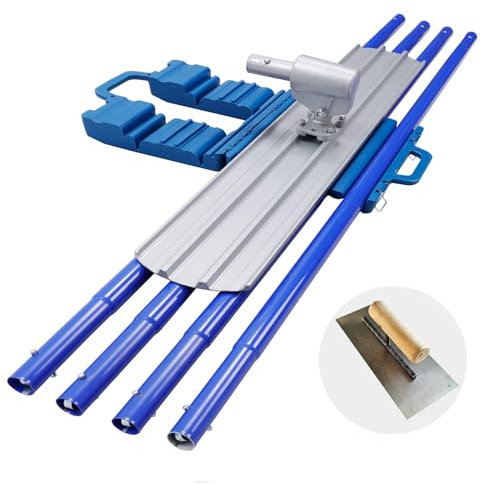 Bull Float Betonschwimmer aus Aluminium-Magnesium-Legierung, 121,9 x 20,3 cm, rundes Ende, Betonschwimmer Werkzeug, Zementwerkzeug, Bull-Beton-Set mit 4 Schwimmergriffen, Halterung, Betonwerkzeuge,