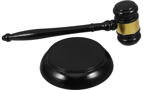 COHEALI 1 Satz Auktionshammer Das Spielzeug Plaketten Personalisiert Graviert Richterhammer Gerichtshämmer Hammerhammer Richten Richter Anwalt Hammer Gerichtssaal Nur Spielen Black Holz
