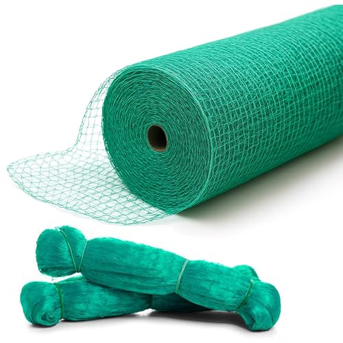 4m X 5m Green Garden Netting for Plants Fruit Veg Patch Grass Seeds, Anti Bird Netting, Pond Mesh Netting Cover, Plant Mesh Netting Lawn Protection Garden (3)