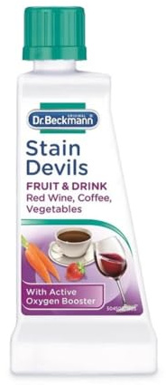 Stain Remover for Fruit, Tea, Red Wine, Coffee & Vegetable Stains – Powerful Spot Treatment for Clothes & Fabrics – 50ml Liquid Formula – Fast & Effective