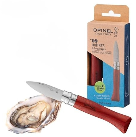 mabouteille.fr Couteau a Huitre N°9 – Ouvre huitres avec Gravure Laser sur le manche padouk ; idéal pour Prénom & Date [ Couteaux a Huitres ]