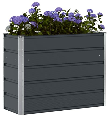 vidaXL Pflanzkübel Anthrazit 100 x 40 x 75 cm Stahl