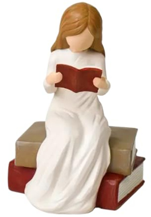 Yqooup Statue Di Angeli - Scultura In Resina Ricordo | Decorazione Per Statua Di Angelo | Per ri Insegnanti Laureati Donne Libreria Lato Scrivania Tavolo Comodino Ripiano Festa Compleanno