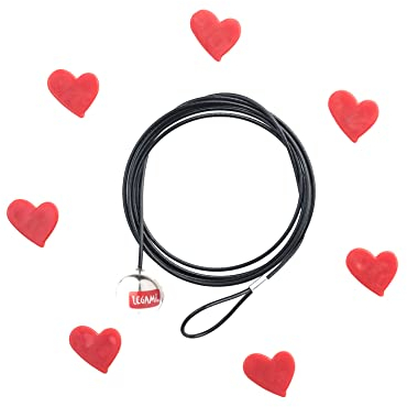 Legami - Filo Magnetico Portafoto, Magnetic Wire Photo Holder, 120 cm, Tema Heart, 7 Ferma-Foto a Forma di Cuore, da Appendere