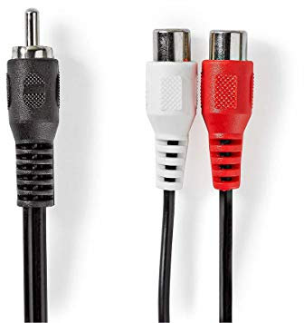 Nedis Câble pour Caisson de Basses RCA Ma cho - 2X RCA Femelle 0.2