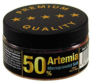Premium Fischfutter Aquarium mit 50% Artemia [FÜR WACHSTUM & FARBENPRACHT] - sehr gut verträgliches Softgranulat [100ml] - Aquarienfischfutter, Aufzuchtfutter, Garnelenfutter