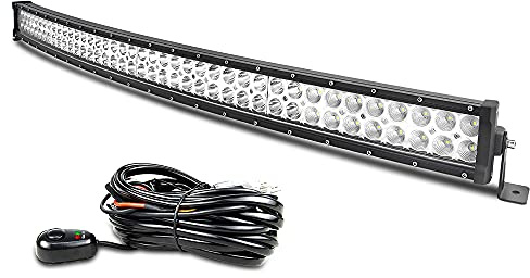 Willpower 42 Zoll 107cm 240W LED Arbeitsscheinwerfer Bar Gebogen LED Scheinwerfer 12V 24V mit Kabelbaum Flutlicht Reflektor Combo Arbeitslicht Zusatzscheinwerfer Auto Offroad Traktor SUV UTV ATV