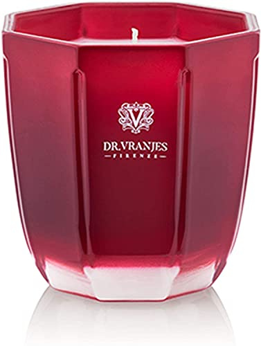 Dr. Vranjes - Duftkerze - Handgefertigtes Glas, Dekorative Luxuskerze, lösungsmittelfreies Wachs (Tormalina Melograno 200 g)