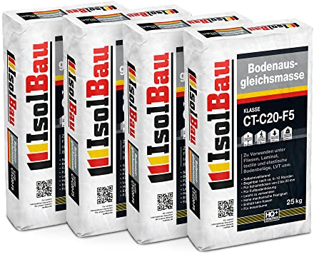 Isolbau Bodenausgleichsmasse 2-20mm CT-C20-F5-100 kg Selbstnivellierende Ausgleichsmasse für Bodenunterlagen im Innenbereich