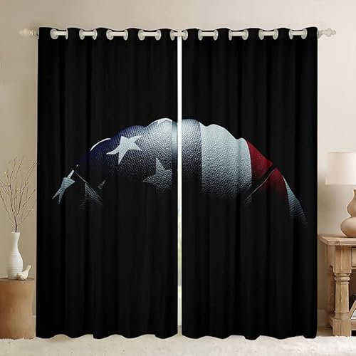 feelingyou Tenda sportiva da pallacanestro per camera da letto, 3D stelle con stampa bandiera americana per ragazze e adolescenti, giochi con palline a tema USA, decorazione per la stanza, in