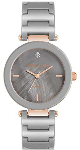 Anne Klein Women's Genuine Diamond Dial Ceramic Bracelet Watch