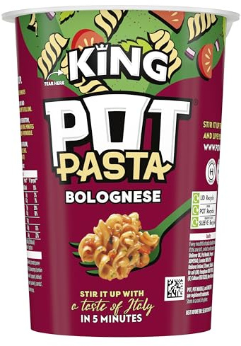 Pot Pasta Bolognese instant hot snack pot from the nation's favourite instant noodles brand* quick pasta pot for when you need filling up 8x 73 g
