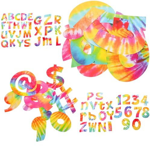 NUOBESTY 72 Stück Regenbogen-Pinnwand-Buchstaben Klassenzimmer-Tafel-Buchstaben Bunte Alphabet-Buchstaben Regenbogen-Alphabet-Ausschnitte Für Pinnwand Zuhause Klassenzimmer-Dekoration