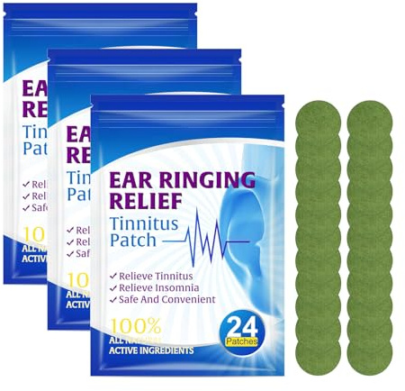 Luhaka Tinnitus Relief Treatment Ohrpflaster, Tinnitus-Pflaster, Tinnitus-Linderung bei Ohrensausen, Tinnitus-Linderungspflaster, lindert effektiv Ohrensausen (72 Patches)