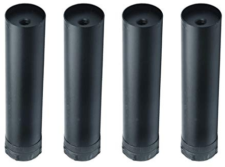 M8 Round Tube Single Hole Cold Rolled Iron Furniture Legs,Adjustable Reinforced Bed Legs Side Foot,Sofa Table Support Legs Bed Beam Legs,10-35cm,with Screws,4pcs (25cm/9.8in) (Gray 30cm/11.8in)