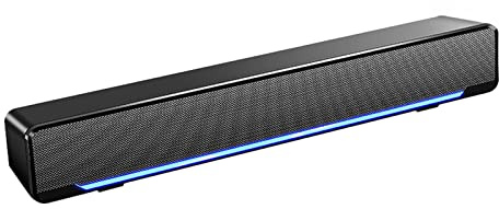 SHUAIGUO V-196 USB Altoparlante computer cablato Bar Stereo Subwoofer Potente lettore musicale Bass Surround Sound Box Ingresso audio da 3,5 mm per PC Laptop Smartphone Tablet MP3 MP4