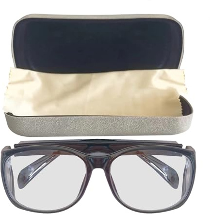 Dermonem Gafas de plomo de 0,75 mmpb con escudos laterales protectores de radiación de rayos X (0,75 mmpb negro)
