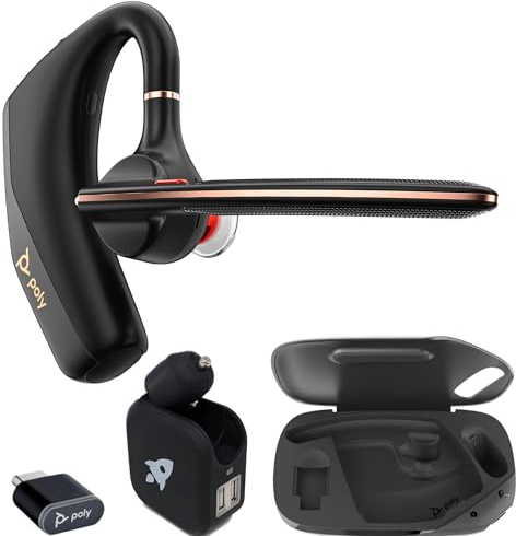 Poly Voyager Legend 50-M UC Bluetooth Headset, AI Noise Cancellation, 4-Mic WindSmart, 10-Hr Battery, 98 ft Range, Multipoint, Voice Assistant, GTW Charger