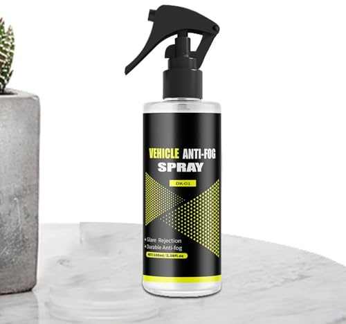Spray anti appannamento per auto, spray antipioggia a lunga durata, 100 ml, detergente anti-appannamento, trattamento invisibile per parabrezza per prevenire la interna, reagisce alla