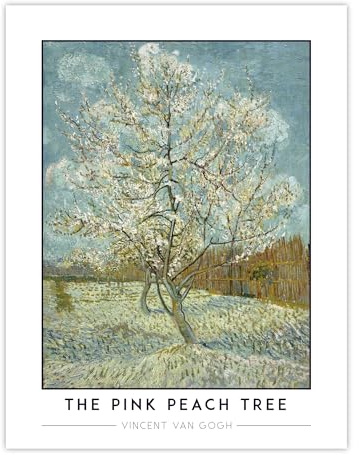 Artery8 Van Gogh The Pink Peach Tree Souvenir de Mauve Living Room Large Wall Art Poster Print Thick Paper 18X24 Inch