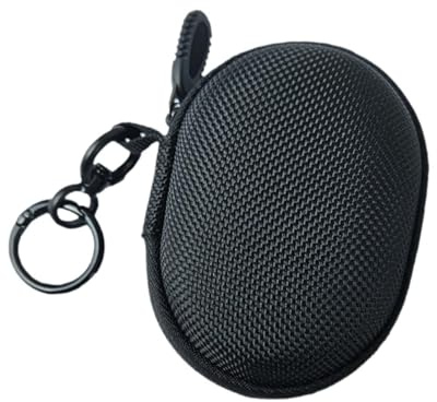 Étui de transport pour écouteurs - Sac de rangement compact avec fermeture éclair - Support portable pour écouteurs BT - Tissu Oxford EVA - Noir