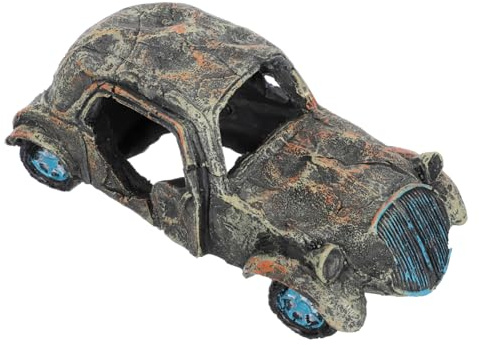 HAPINARY Resin Aquarium Ornament Auto Wrack Deko Fisch Tank Versteck Höhle für Garnelen Kleine Landschaft Dekoration und Sicher
