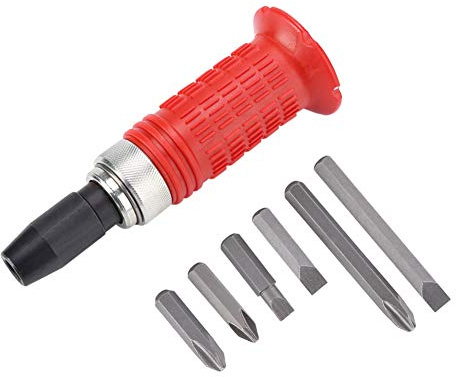 Conjunto de destornillador de impacto de 7 piezas, herramienta de reparación de manos del controlador de impacto reversible manual para eliminar tornillos y sujetadores oxidados