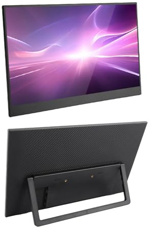 Annadue 15,6 Tum Portable Monitor, 1080p HD Gaming Ultra Slim Display med 120Hz Uppfriskande Hastighet, 2 Högtalare Datorskärm för PC -telefondator