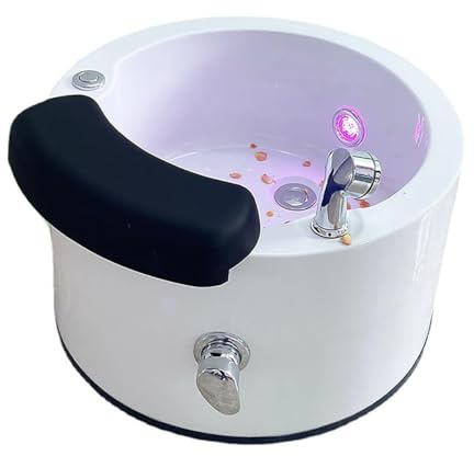 DMZHAOBC Acrylic Massage Footbath Portable Foot Spa Bathtub with Heat and Massage Colorful Lamp Footbath Spa for Home Spa Treatment Pedicure