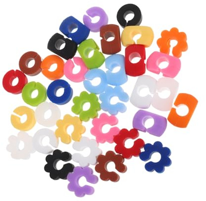 IWOWHERO 36PCS Silicone Wine Glass Charms with Colors Martini Markers Reusable Drink Identifiers for Stemware Beer Mugs Cocktail Glasses Party Favor for Weddings Birthdays and Bar Events