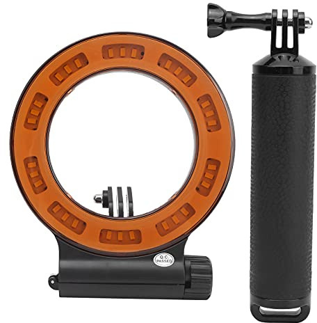 LED Taucherlampe 40M Wasserdicht, Universal Unterwasser Fill Light für Action Sportkamera - Hohe Helligkeit 1000lm, Energiesparend, Ideal für Tauchen und Kanu