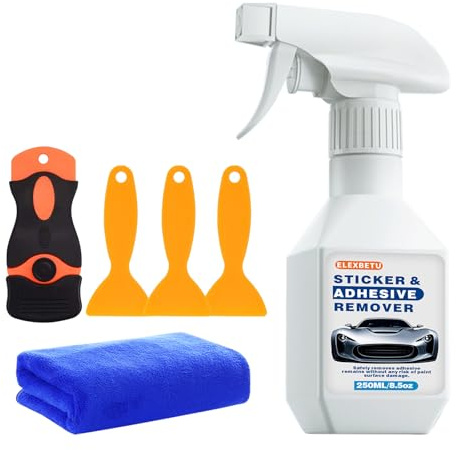 Adhesive Remover,Super Glue Remover for Car Sticker Remover,Adhesive Remover Spray,Remover Dissolves Stubborn Glue,Sticker,Label,Tape,Tar Painted,Metal, Plastic,Glass Surfaces,Streak Free 250ML/8.5Oz