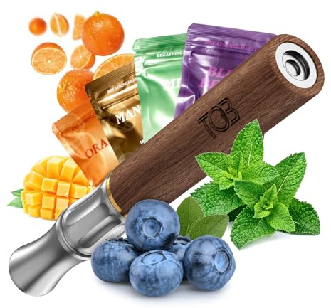 TOBTAKT Flavored Air Device, Natural Herbal-Flavored Air Inhaler, Smokeless Inhaler with Adjustable Airflow, Fingertip Fidget Design to Help Break Bad Habits, Classic Model M7
