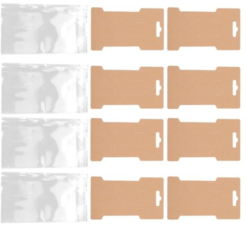 Healifty 100 Stück Haarspangen Karten aus Kraftpapier mit Vorgestanzten Löchern Haarschleifen und Haarschmuckhalter für Schmuckpräsentation und Selbstgemacht Verpackung