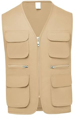 Faroby Gilet de pêche pour enfants avec plusieurs poches, gilet pour enfants à séchage rapide pour les aventures en plein air, randonnée, équipement de camping pour garçons et filles, pêche