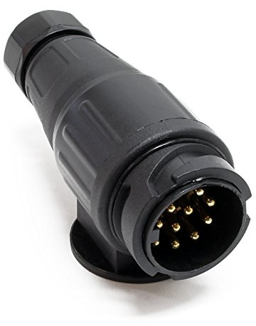 Adaptateur Prise remorque 13 Broches 12V Feux Stop Clignotant Feu Brouillard Feu arrière