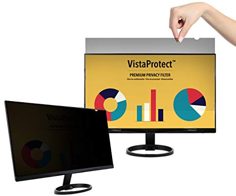 VistaProtect - Filtre de Confidentialité & Filtre Anti-Lumière Bleu Premium. Film de Protection 2-en-1 pour Écran d’Ordinateur & Moniteur (24 Pouces - 16:9)