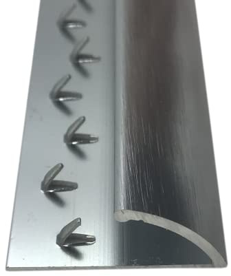 Heavy Duty - Extra Long 9ft / 2.7m / 270cm / 2700mm - Carpet to Vinyl Flooring or Doorway Trim - Metal Plate Threshold Strip Door Bar - Brushed Grey