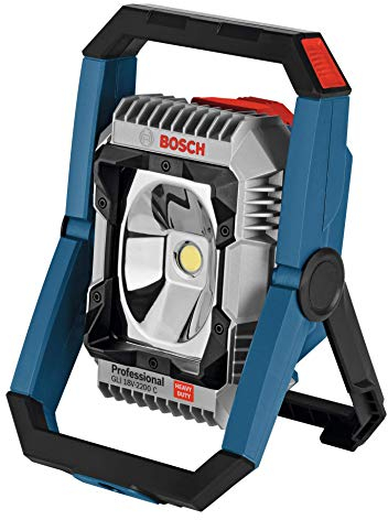 Bosch Professional 18V System Luce da cantiere a LED a batteria GLI 18V-2200 C (luminosità max. 2200 Lumen, Connect Ready, batterie e caricabatteria non inclusi, confezione in cartone)