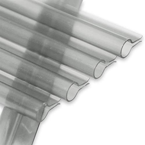 NOOR Klemmschienen Premium 19 x 1,5cm I Transparente, unauffällige Klemmleisten für Sichtschutzstreifen I 15er Set