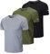 Gaiatiger 3er Pack Sport Tshirts Herren Funktionsshirt Sportshirt Männer Schnelltrocknend Trainingsshirt Fitness Laufshirt Kurzarm Herren Atmungsaktive T-Shirt(520) Black Gray Green-XL