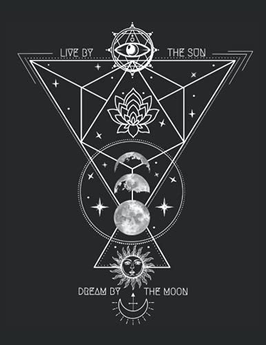Live By The Sun Moon Witchcraft Astrologie Tattoodesign Line Lotus: 101 Mandalas - MALBUCH - Lustiges Witchcraft Okkult Geschenk - A4 (8,5x11) - 101 ... - Entspannen - Anti Stress - Ausmalen