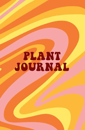 Plant journal: Houseplant water tracker gift: 70's swirl edition (Houseplant journal/tracker: Plant lover gift)