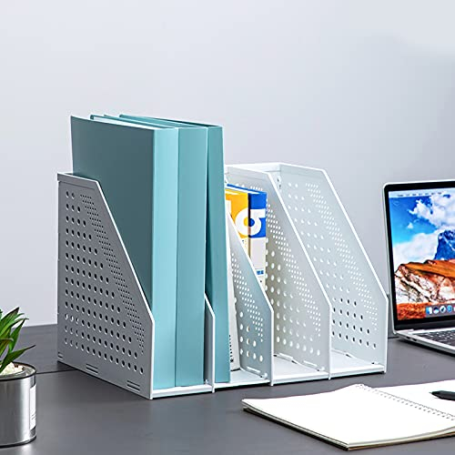 Stehsammler Kunststoff Stehordner 4 Fächer Aktenordner Ablagebox Faltbarer Zeitschriftenhalter Katalogsammler Büro Haushalt Schreibtisch Organizer Dokumenten Bücher Zeitschriften Sammler Odner